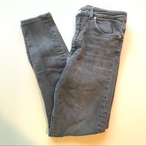 Zara Grey Denim Skinny Jeans Size 10